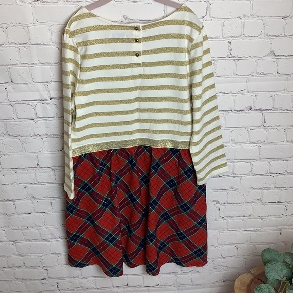 Crown & Ivy Gold and Red Plaid Holiday Dress - Picture 6 of 10